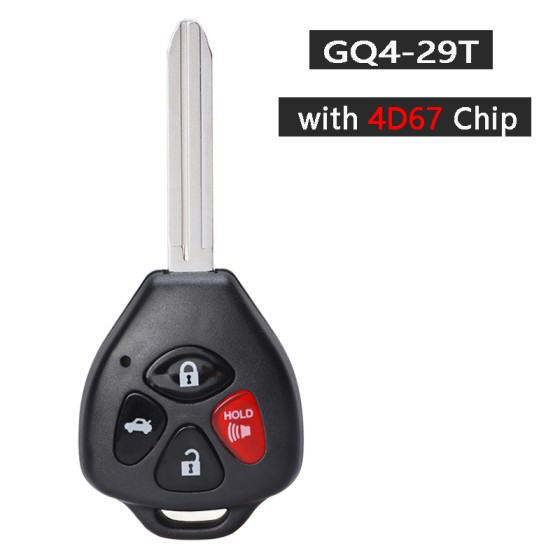 2008-2012 Toyota Avalon / Corolla / 4-Button Remote Head Key / GQ4-29T / (4D67)(AFTERMARKET)